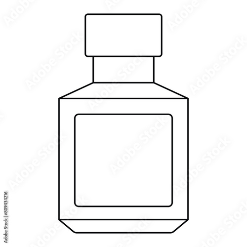 perfume bottle. glass bottle for perfume and perfumery .Vector illustration 