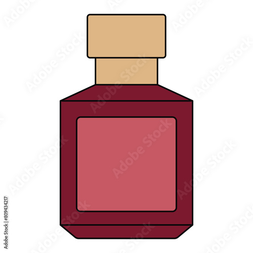 perfume bottle. glass bottle for perfume and perfumery .Vector illustration 