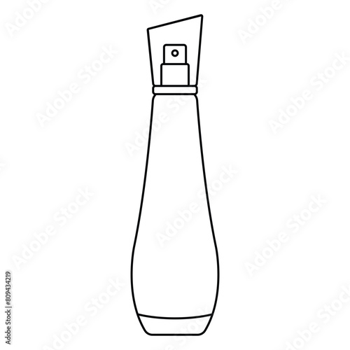 perfume bottle. glass bottle for perfume and perfumery .Vector illustration 