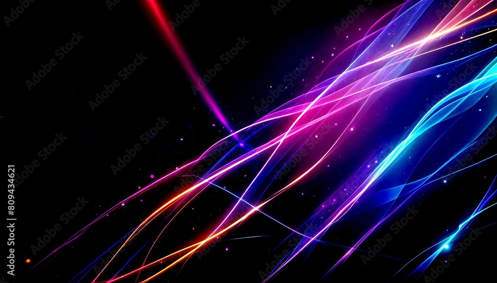 Abstract colorful background with glowing lines and bokeh effect Abstract colorful background with glowing lines and bokeh effect