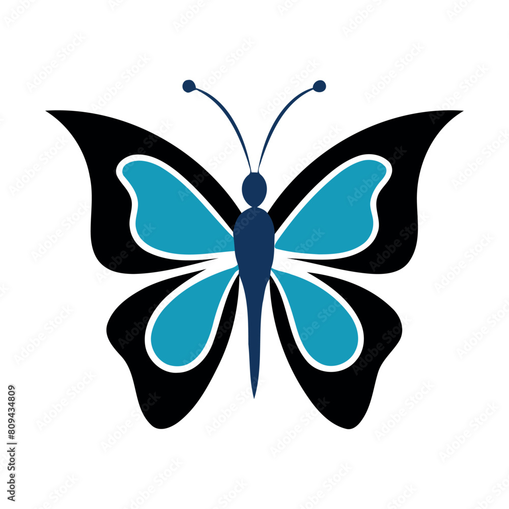 Beautiful butterfly isolated on white background Vector illustration Beautiful butterfly isolated on white background Vector illustration