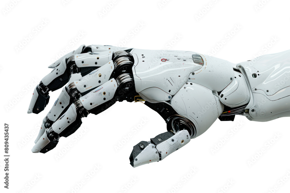 A photo of a robotic hand writing a letter, on a white background. .,realistic photos on a white background A photo of a robotic hand writing a letter, on a white background. .,realistic photos on a white background