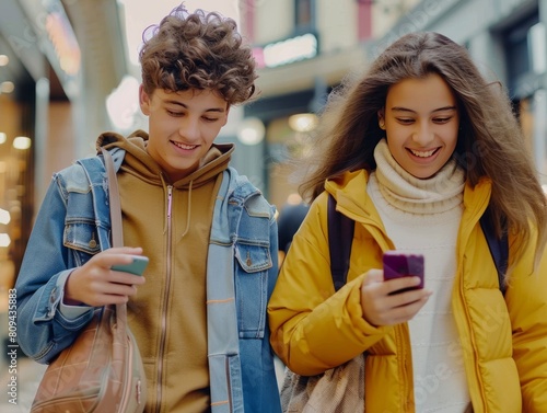 The teenager glanced at their phone, checked their digital banking application, and smiled at themselves