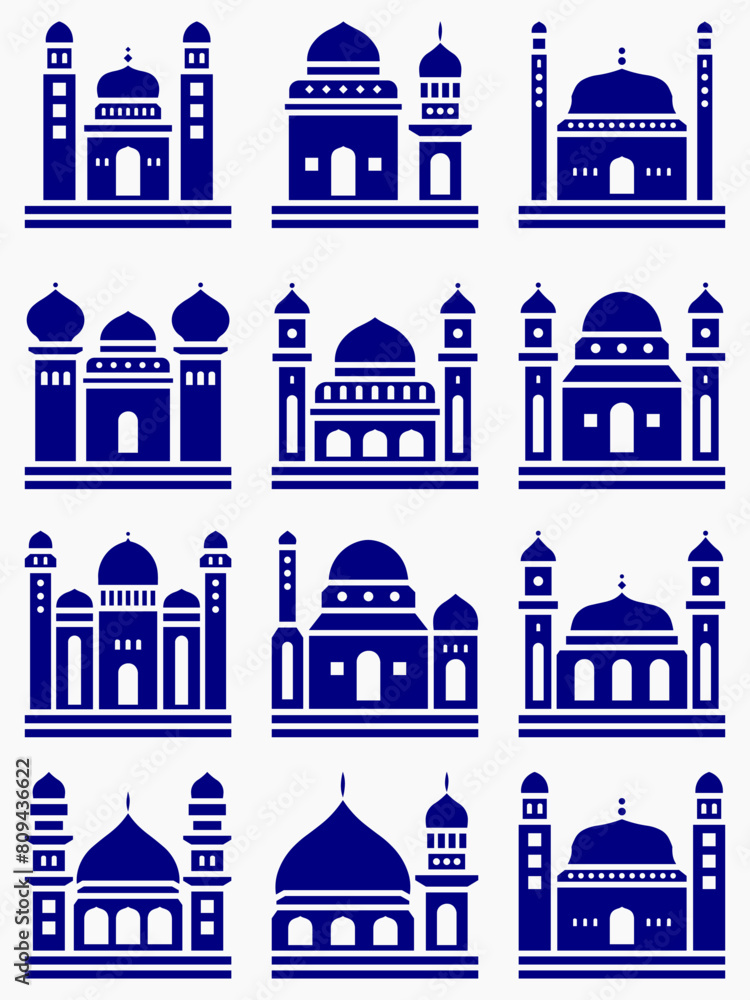 Fototapeta premium Mosque pattern for decoration, background, panel, and cnc cutting