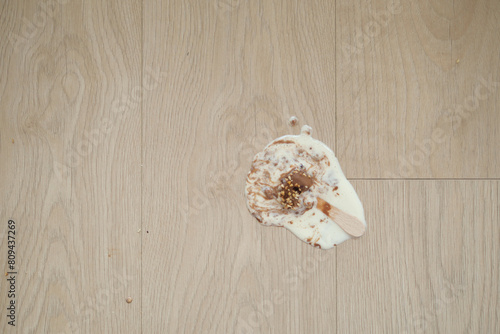 ice cream melting and spilling on floor , © Towfiqu Barbhuiya 