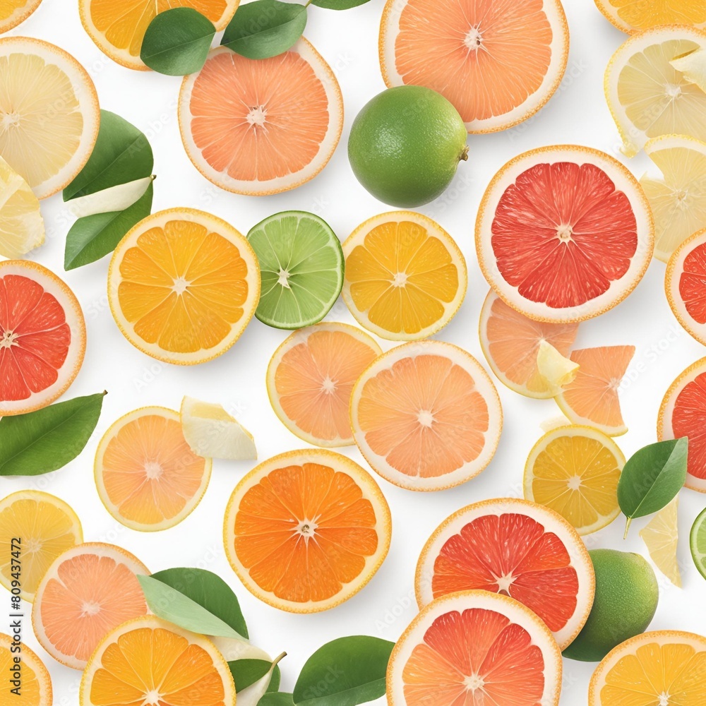 delicate minimalistic citrus slices and parts - 1