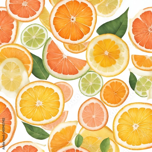 delicate minimalistic citrus slices and parts - 1