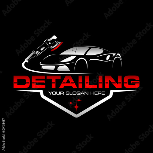 Illustration vector graphic of auto detailing services logo design vector