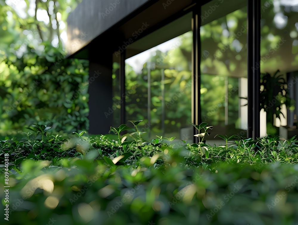 Serene Glass-Paneled Modern Home Nestled in Lush Green Foliage,Architectural Interplay of Transparency and Nature Serene Glass-Paneled Modern Home Nestled in Lush Green Foliage,Architectural Interplay of Transparency and Nature