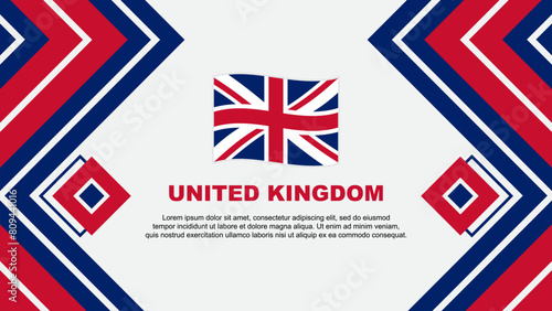 Wallpaper Mural United Kingdom Flag Abstract Background Design Template. United Kingdom Independence Day Banner Wallpaper Vector Illustration. United Kingdom Design Torontodigital.ca