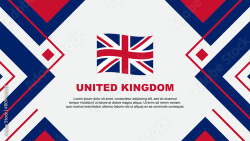 Wallpaper Mural United Kingdom Flag Abstract Background Design Template. United Kingdom Independence Day Banner Wallpaper Vector Illustration. United Kingdom Illustration Torontodigital.ca