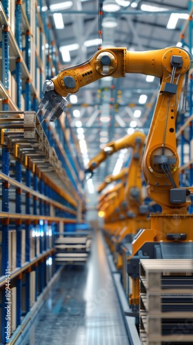 Automated warehouse robotics at work © Denys
