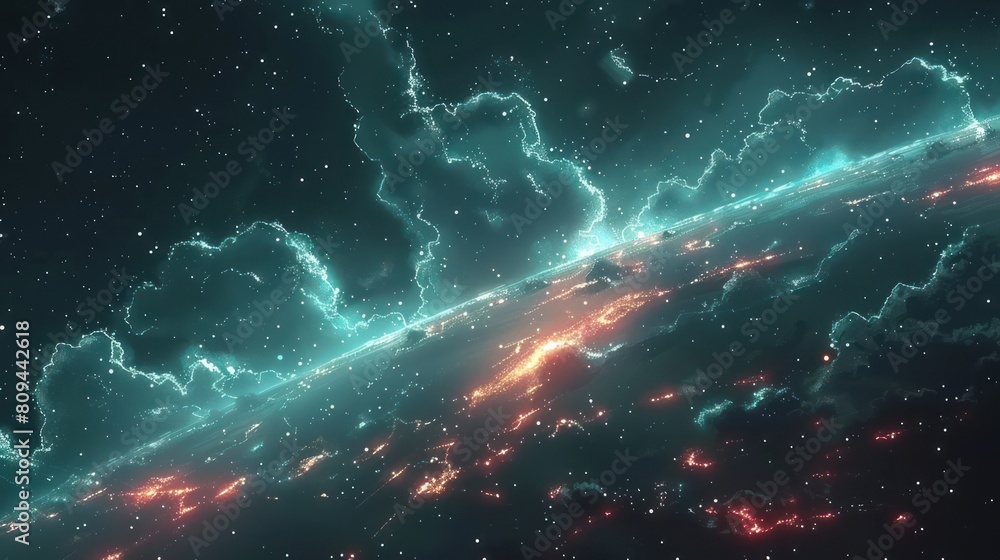 Fototapeta premium Dynamic Space Astronomy Enthusiasts Illustration Create Eye-catching Visuals for Your Projects