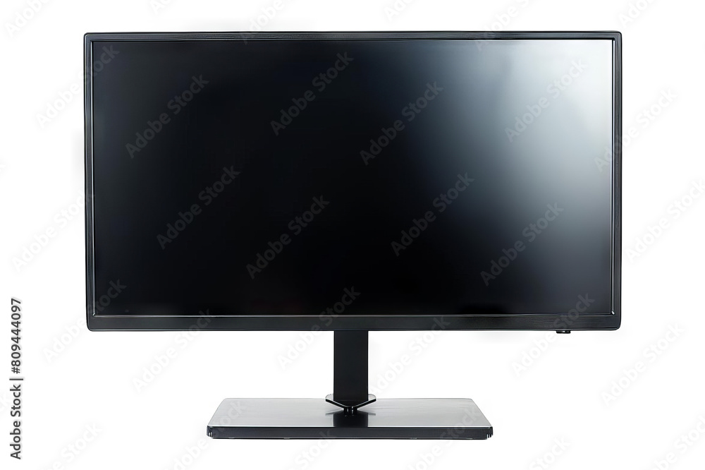The image shows a generic computer monitor with a black screen. The monitor is sitting on a black stand. The monitor is surrounded by a white background. The image shows a generic computer monitor with a black screen. The monitor is sitting on a black stand. The monitor is surrounded by a white background.
