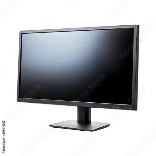 The image shows a computer monitor with a black screen.