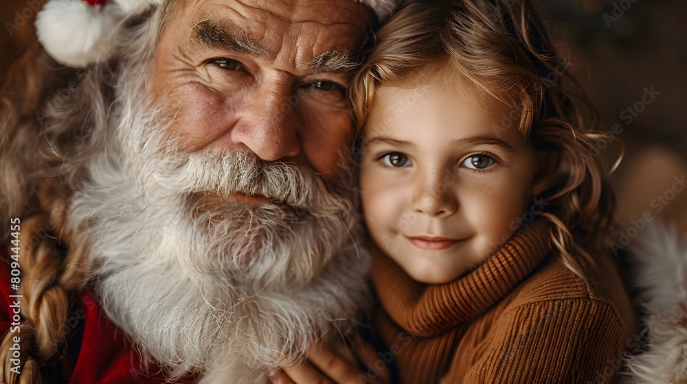 Father and Daughter Smiling in Winter Outfits Father and Daughter Smiling in Winter Outfits