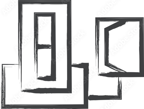 筆書き医療関連の単品イラスト　血圧計