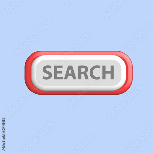 Search icon 3D Illustration vector