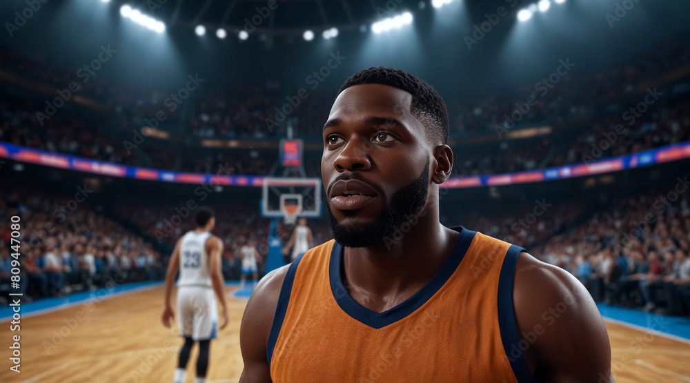 Players in the Basketball Arena. Players in the Basketball Arena.