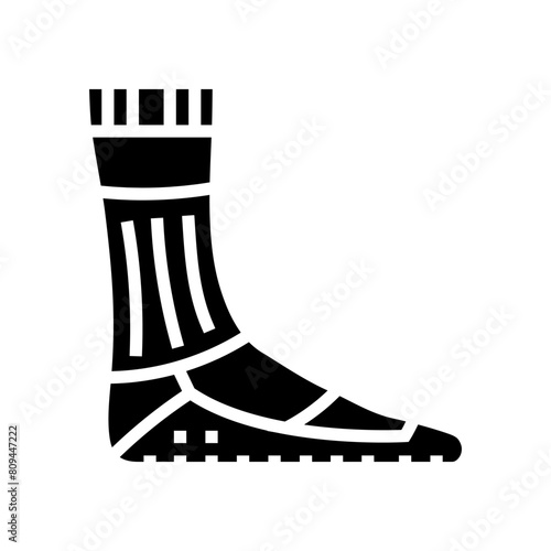 athletic socks clothing glyph icon vector. athletic socks clothing sign. isolated symbol illustration