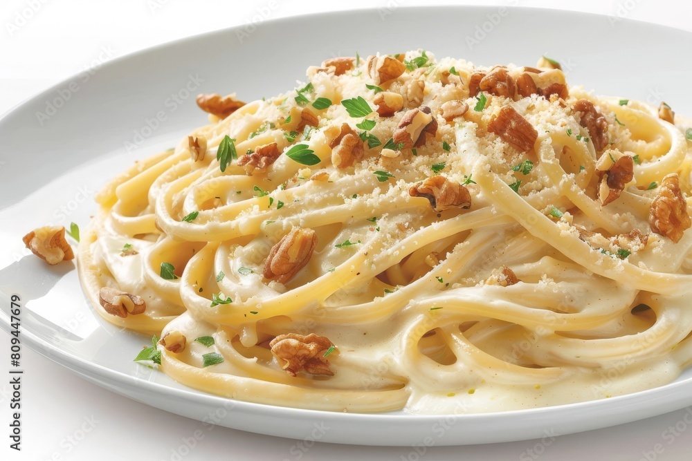 Rich and Flavorful Alfredo Linguine with Parmesan Creamy Sauce