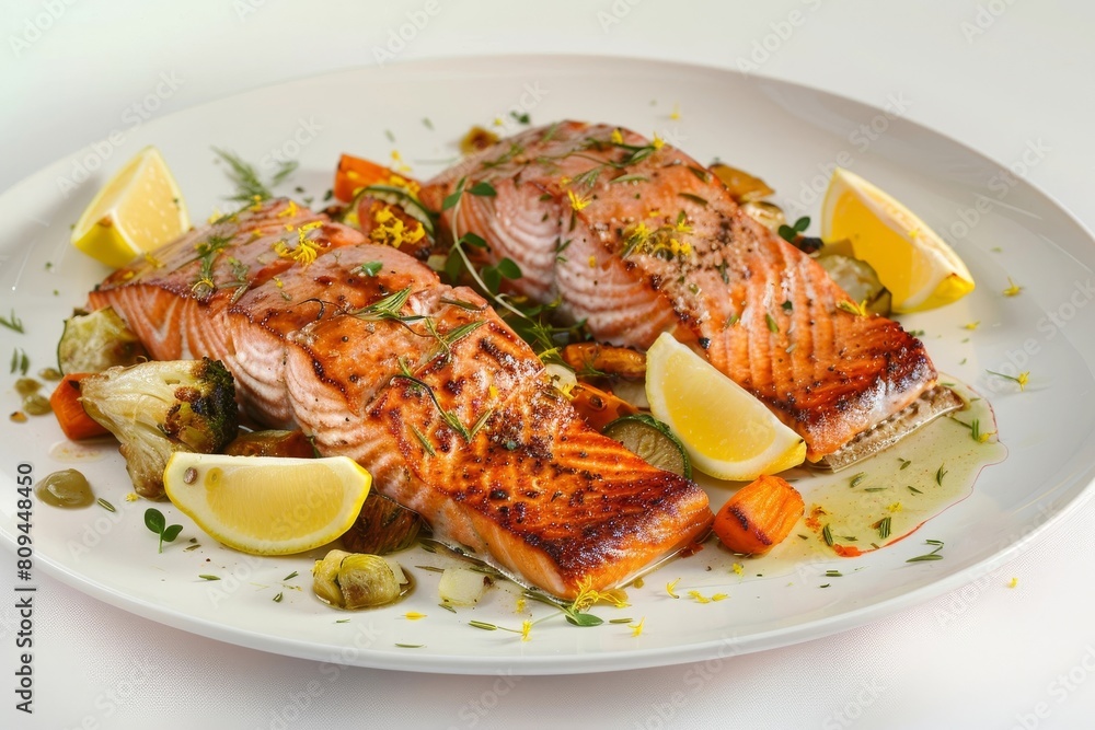 Golden-Hued Alder Roasted King Salmon with Fennel Pollen Golden-Hued Alder Roasted King Salmon with Fennel Pollen