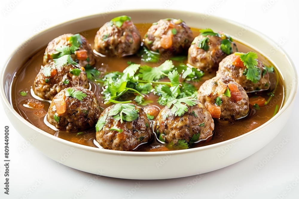 Wholesome Mama's Meatballs in Colorful and Herb-infused Broth