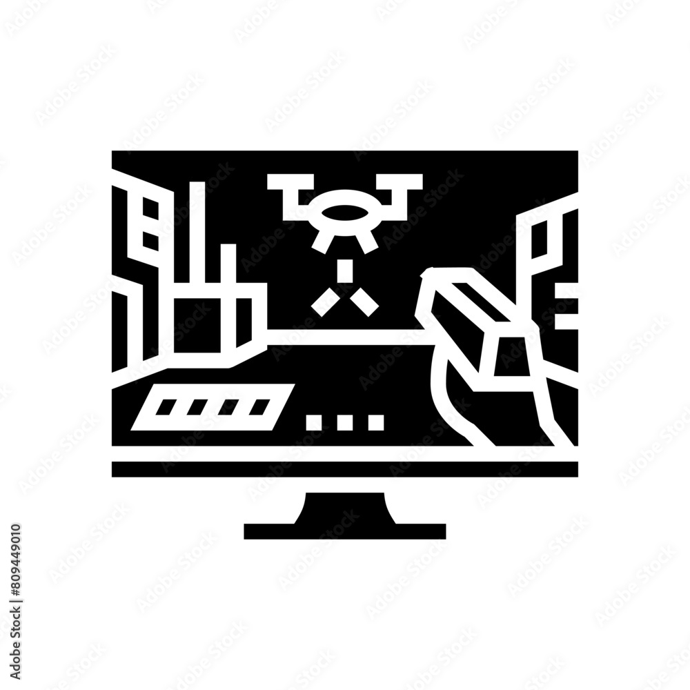 cyberpunk game glyph icon vector. cyberpunk game sign. isolated symbol illustration cyberpunk game glyph icon vector. cyberpunk game sign. isolated symbol illustration