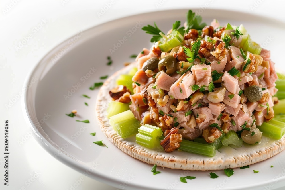 Sumptuous Albacore Tuna Salad with Red Wine Vinaigrette and Celery Sumptuous Albacore Tuna Salad with Red Wine Vinaigrette and Celery