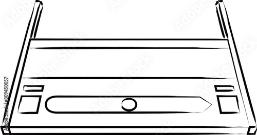 筆書き駅関連イラスト　駅看板