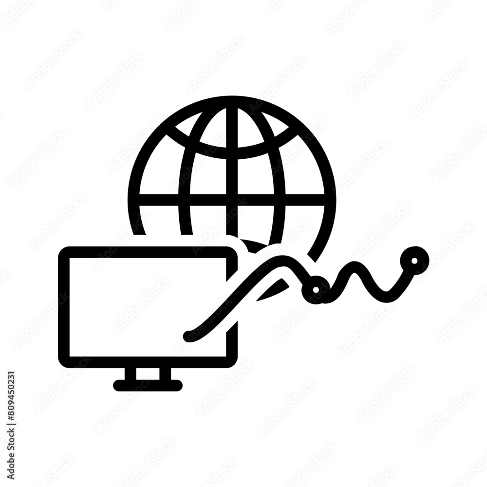 Vector black line icon for Future growth Vector black line icon for Future growth