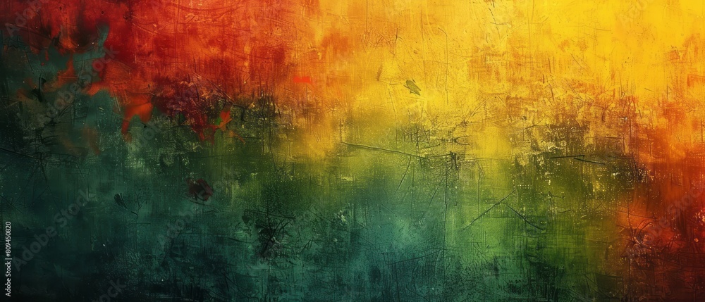 An abstract grunge background with yellow, red, and green color. An abstract grunge background with yellow, red, and green color.