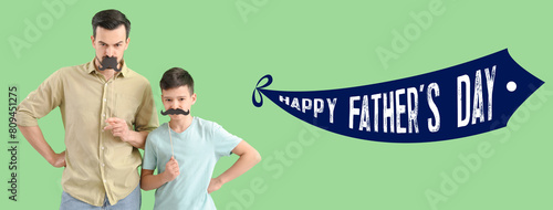 Portrait of father and his ...