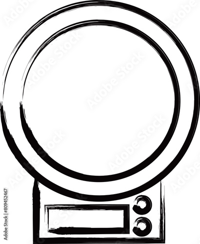 筆書き家電イラスト　電子計量器