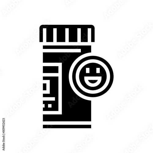 antidepressants medicines pharmacy glyph icon vector. antidepressants medicines pharmacy sign. isolated symbol illustration