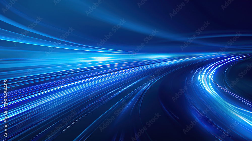 An abstract blue background with blurred stripes and light stripes on the horizon. The lines resemble a highway, with a focus on smooth curves that represent technology and communication concepts. An abstract blue background with blurred stripes and light stripes on the horizon. The lines resemble a highway, with a focus on smooth curves that represent technology and communication concepts.