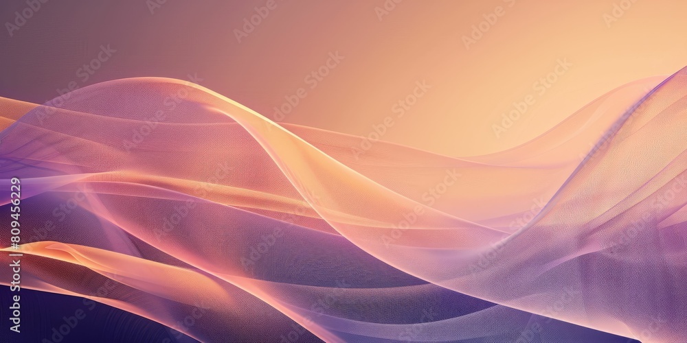 Fototapeta premium Ethereal waves of color blend in digital silk art
