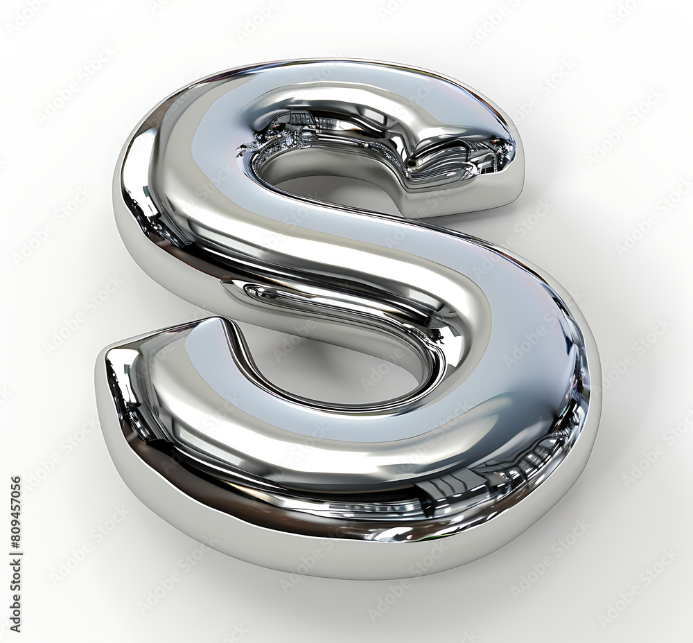 3D sign latter S Highly Detailed Isolated white Background 3D sign latter S Highly Detailed Isolated white Background