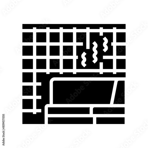 steam room glyph icon vector. steam room sign. isolated symbol illustration