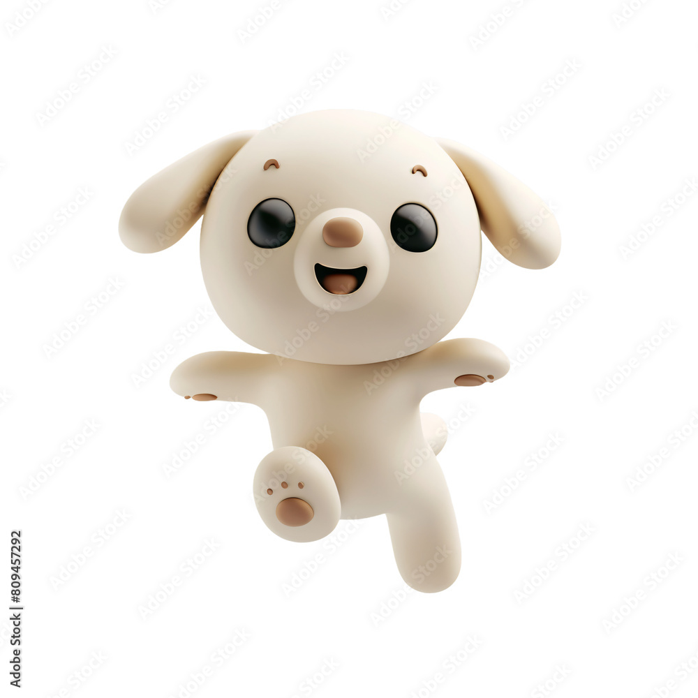cute baby dog or puppy 3d rendering in simple minimalist style, playing , running , jumping and floating in the air . ai generative cute baby dog or puppy 3d rendering in simple minimalist style, playing , running , jumping and floating in the air . ai generative