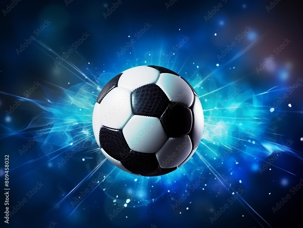 Fototapeta premium Abstract soccer ball background wallpaper for background, business, poster, banner, flyer, game concept
