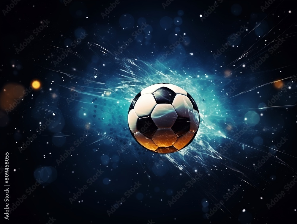 Naklejka premium Abstract soccer ball background wallpaper for background, business, poster, banner, flyer, game concept