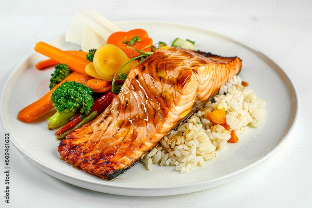 Tasty Air-Fryer Salmon with Hoisin Glaze and Rice Tasty Air-Fryer Salmon with Hoisin Glaze and Rice