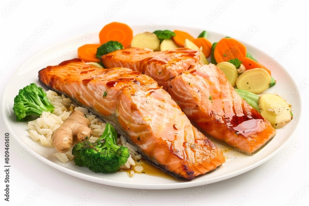 Tasty Air-Fryer Salmon with Hoisin Glaze and Rice