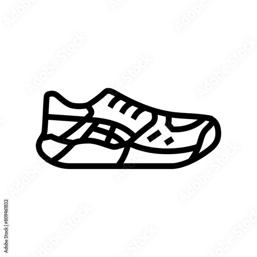 athletic shoes clothing line icon vector. athletic shoes clothing sign. isolated contour symbol black illustration