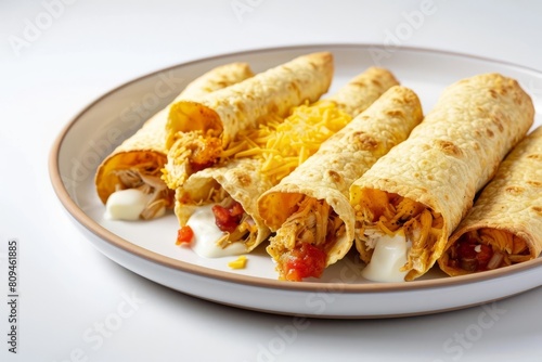Irresistible Chicken Taquitos with Creamy Tangy Sour Cream