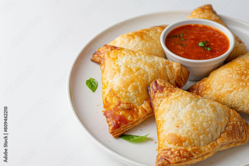 Gooey Three-Cheese Turnovers: Ricotta, Provolone, and Pecorino with Basil and Marinara Gooey Three-Cheese Turnovers: Ricotta, Provolone, and Pecorino with Basil and Marinara