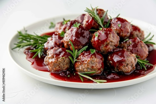 Tender Sweet-and-Sour Meatballs with Tangy Lingonberry Chili Glaze