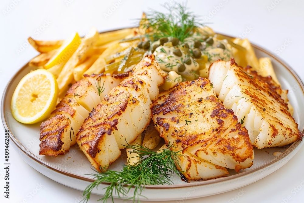 Delightful Air Fryer Cod and French Fries with Homemade Tartar Sauce Delightful Air Fryer Cod and French Fries with Homemade Tartar Sauce