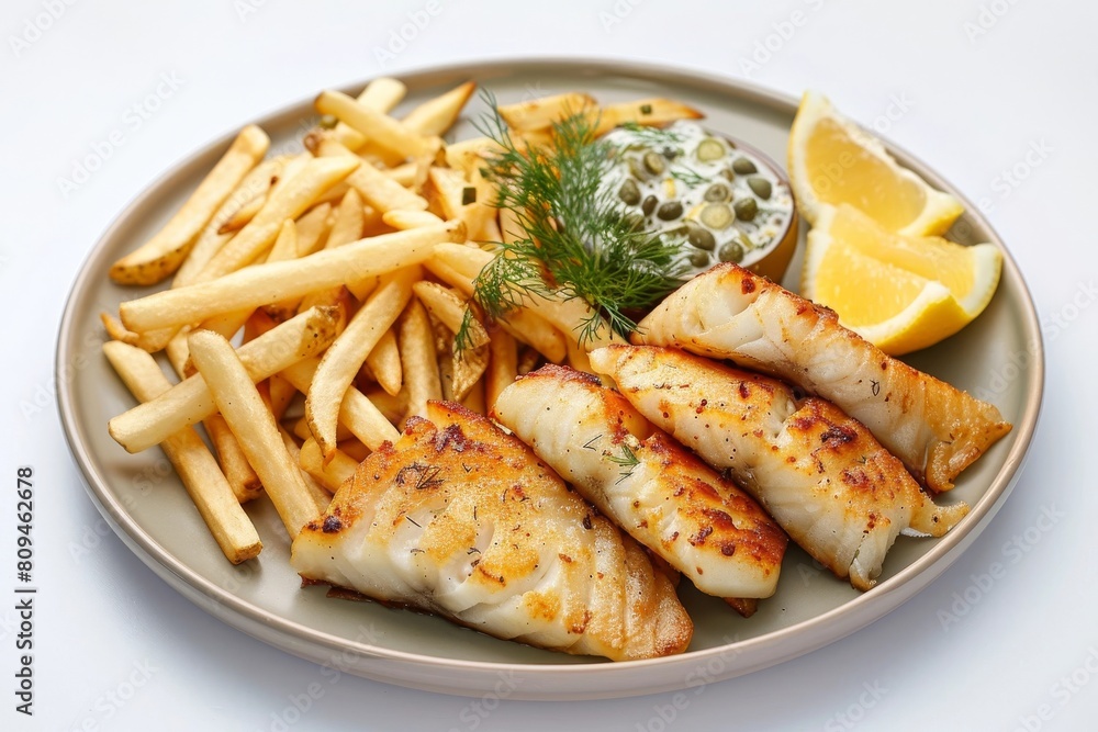 Culinary Masterpiece: Air Fryer Cod and French Fries with Tartar Sauce